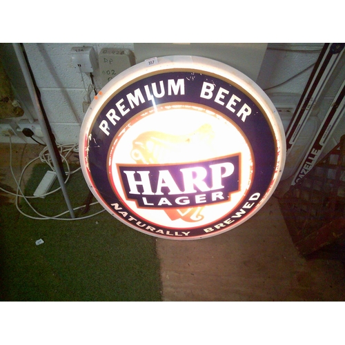 357 - Harp Lager Light up Sign (34