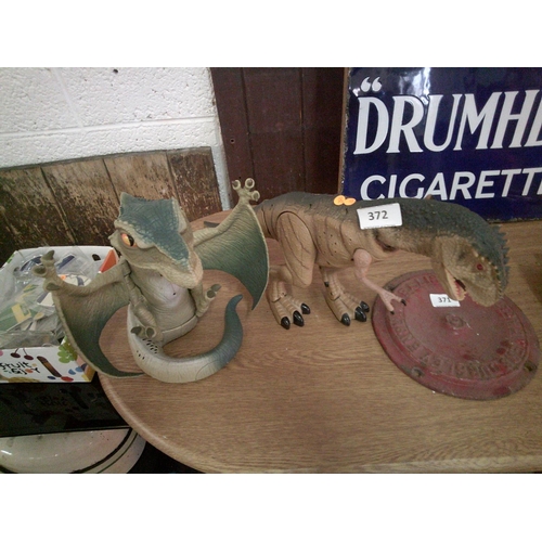 372 - 2 Battery Operated Dinosaurs