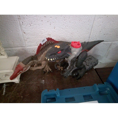 386 - 2 Battery Operated Dinosaurs