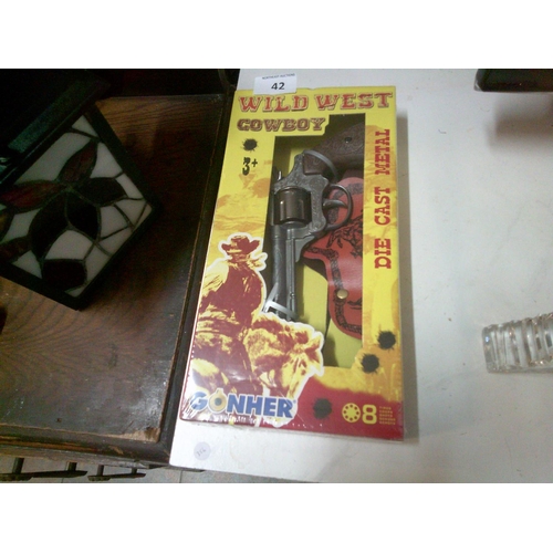 42 - Diecast Wild West Cap Gun & Holster (unopened)