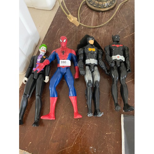 390 - Spiderman,Batman & The Joker Collectable Figures