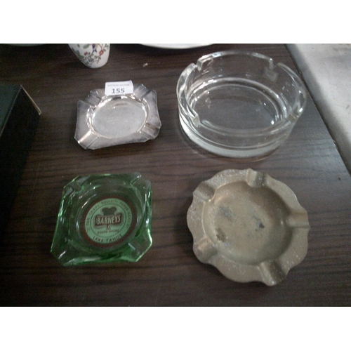 155 - 4 Vintage Ashtrays