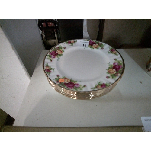 16 - Old Country Rose Salad Plates x 8