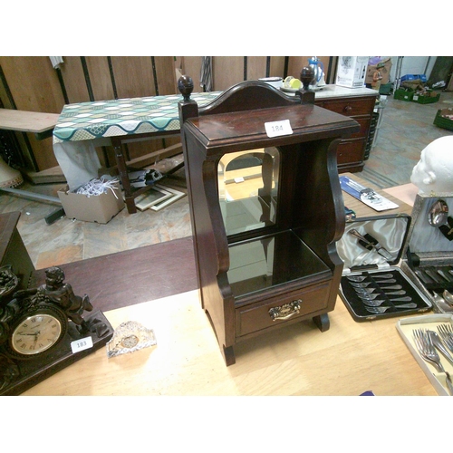 184 - Vintage Mahogany Storage Cabinet with Mirror (10