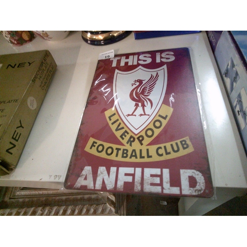 19 - Liverpool F C Tin Sign (8