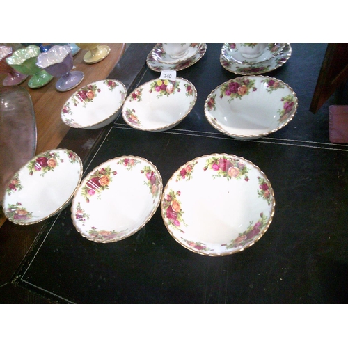 240 - Old Country Rose Pudding Bowls x 6