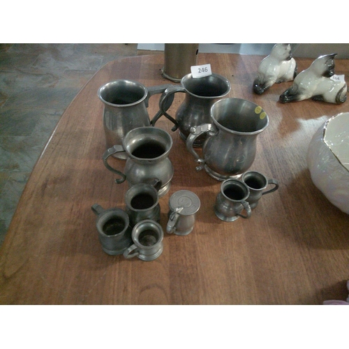 246 - Lot of Vintage Pewter