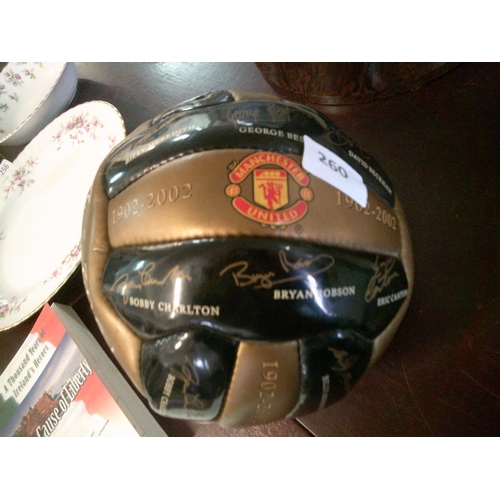 260 - 100 Years of Man Utd Signed Ball