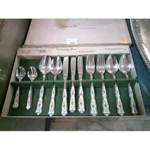 268 - Royal Albert Old Country Roses Cutlery Set