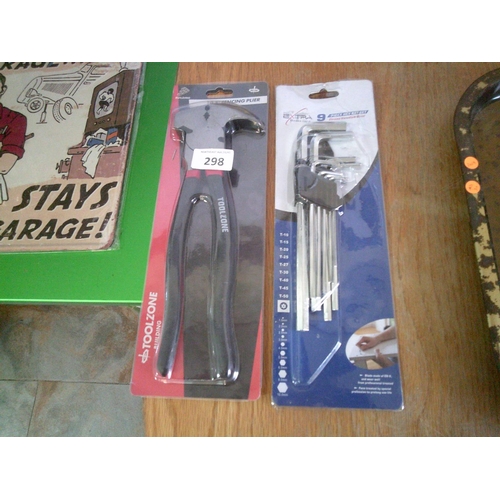 298 - 9 Pce Allen Key Set & New Fence Pliers