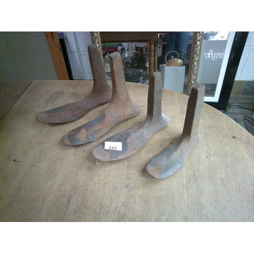 335 - 4 Cast Iron Cobblers Lasts