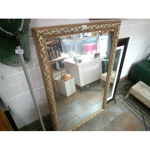 345 - Large Bevelled Edge Mirror in Gilt Frame (30