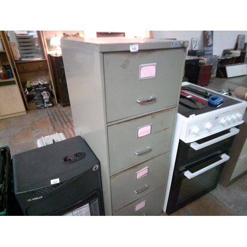 410 - 4 Drawer Filing Cabinet with Key