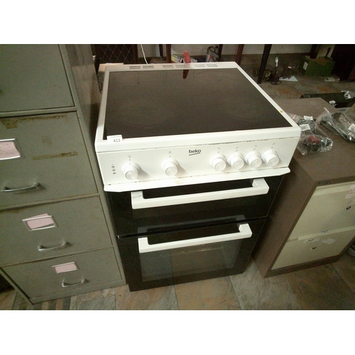 411 - Beko Electric Cooker (w)