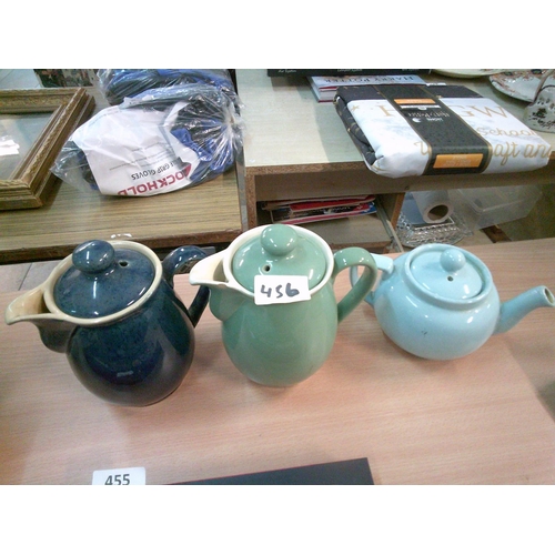 456 - 2 Denby Teapots + 1 other