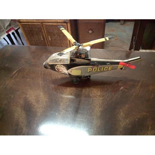 472 - Police Tinplate Helicopter (w)