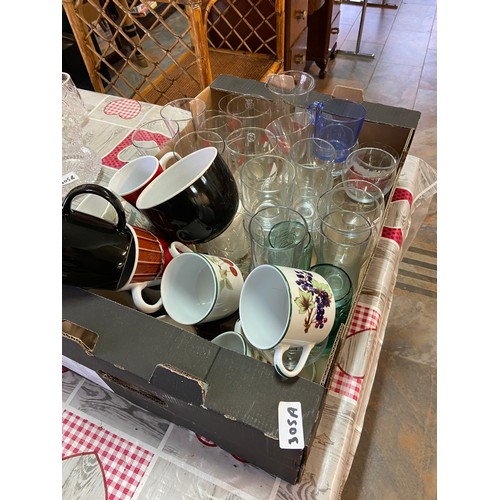 305A - Box of Glasses,Mugs etc..(collection only)