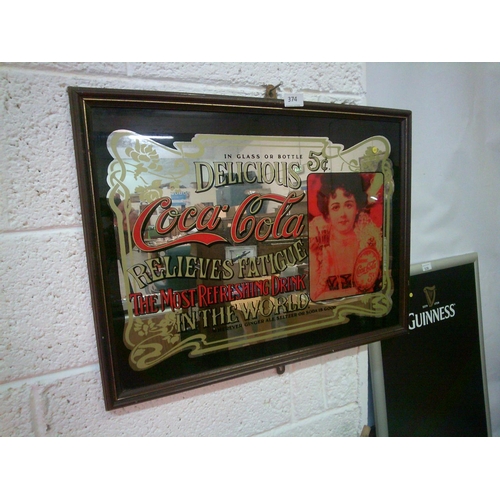 374 - Original Coca Cola Pub Mirror (26