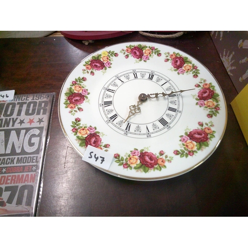 547 - Bone China Clock