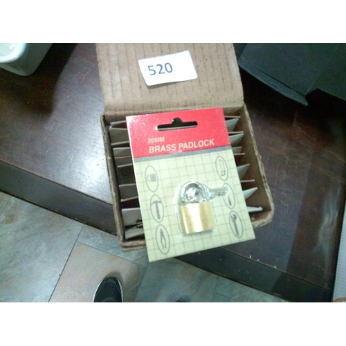 520 - Box of 20mm Padlocks (10)