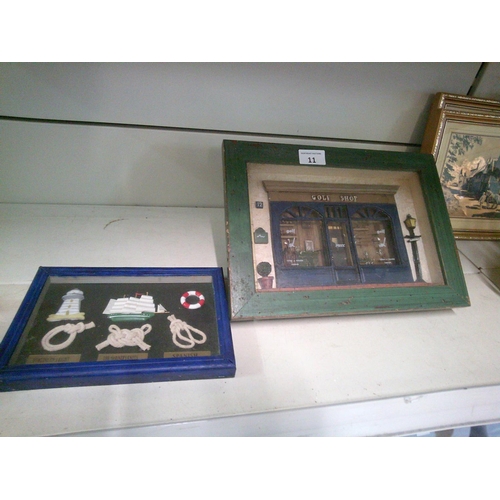 11 - Vintage Golf Shop Front & Ship Knots in Frame