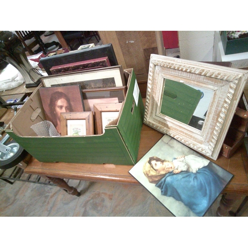 131 - Box of Picture Frames,Mirrors etc...