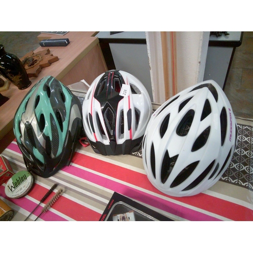 224 - 3 Bicycle Helmets