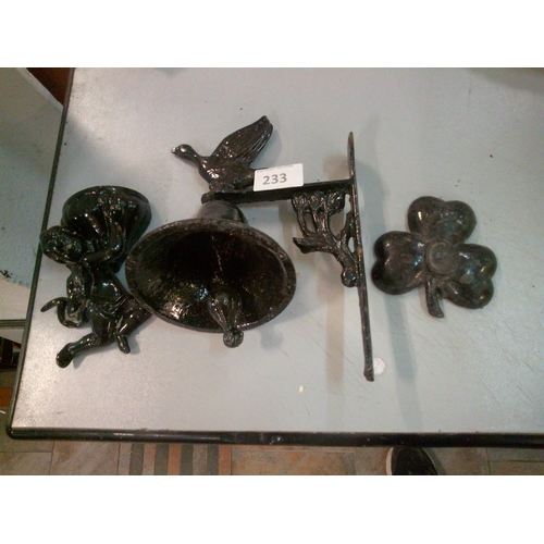 233 - Cast Iron Pieces x 3