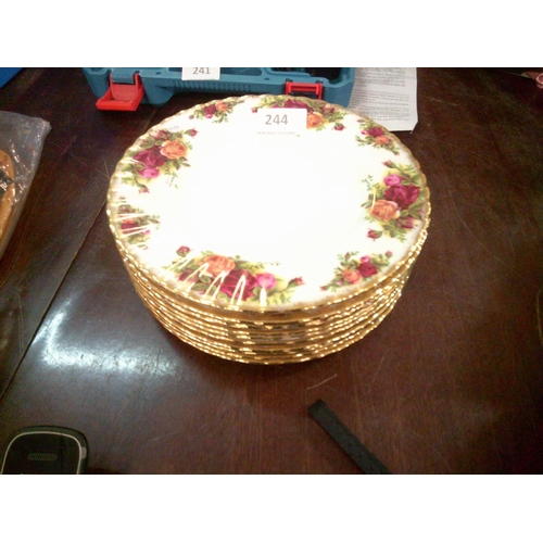 244 - 10 Old Country Rose Salad Plates