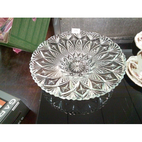 246 - Large Crystal Fruit Bowl