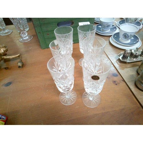 262 - Cavan Crystal Goblets x 6