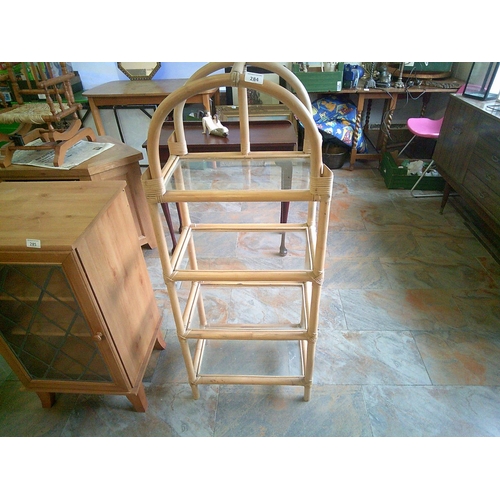 284 - Wicker Shelving Unit