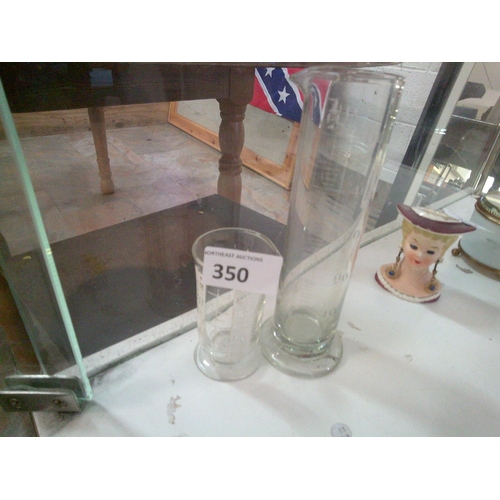 350 - 2 Glass Laboratory Measuring Jugs