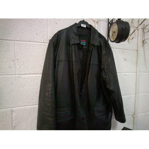 382 - Route 66 Leather Coat (XL)