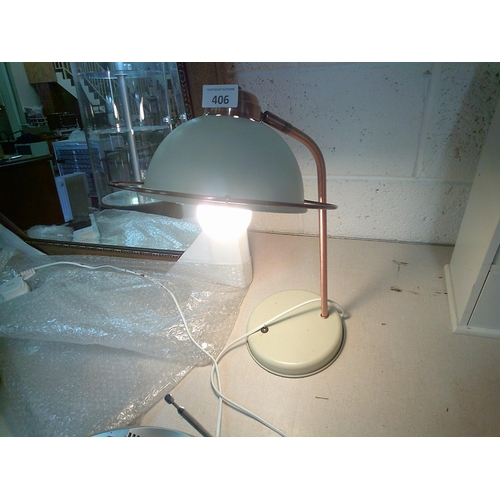 406 - Vintage Bauhaus Enamel Reading Lamp