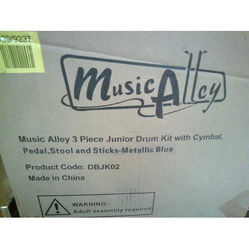 411 - New Music Alley 3 Pce Junior Drum Kit with Cymbal