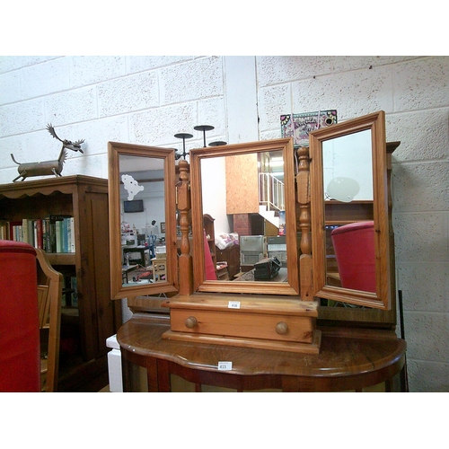 416 - Dressing Table Gull Wing Mirror with Storage