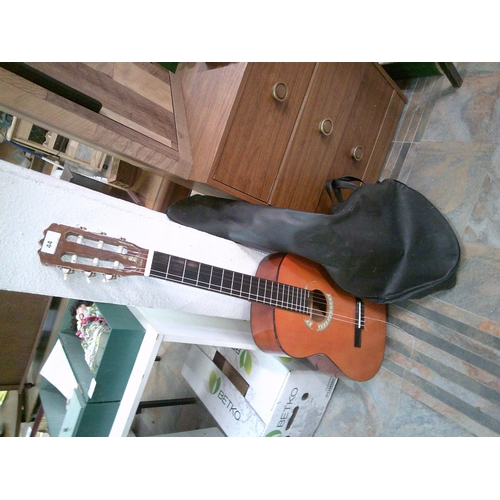 44 - Acoustic Guitar with Case (needs string)