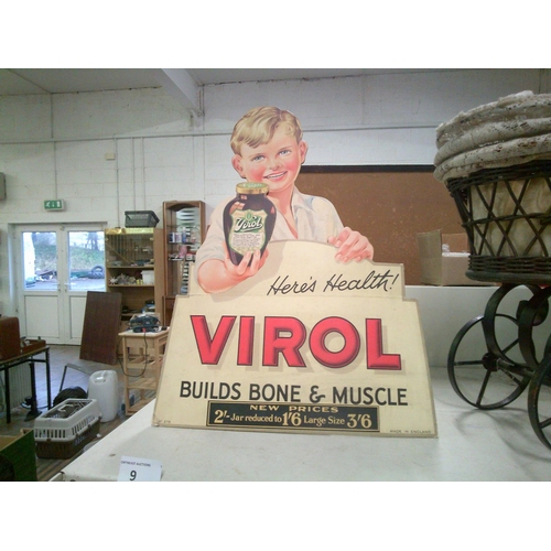 9 - Virol 1950s Countertop Cardboard Advertising Display (17