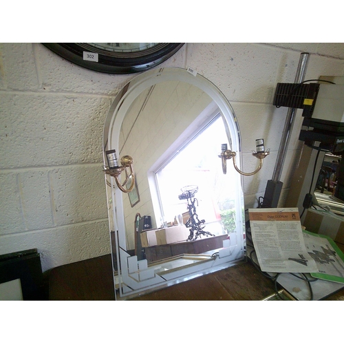 300 - Decorative Arch Mirror with Light each Side (21