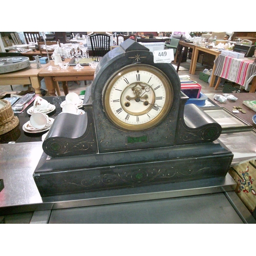 449 - Antique Slate Clock