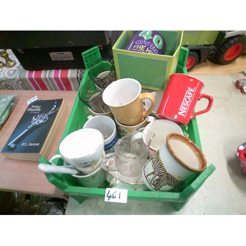 461 - Crate of Mugs etc..