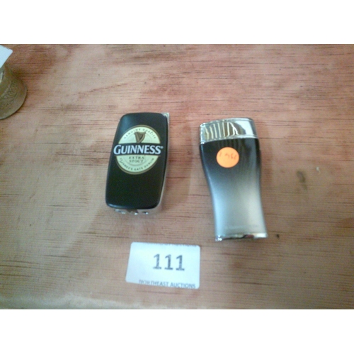 111 - 2 Guinness Collectable Lighters