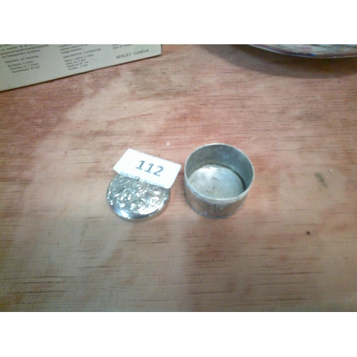 112 - 925 Silver Pill Box