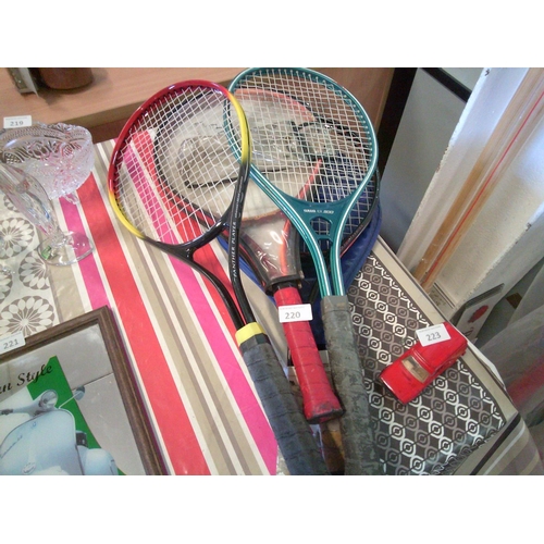 220 - Lot of Tennis Racquets (5)