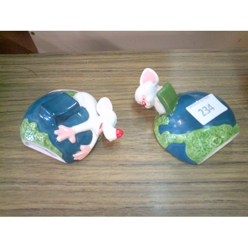 234 - Pinky & The Brain Ceramic Salt & Pepper Cellars