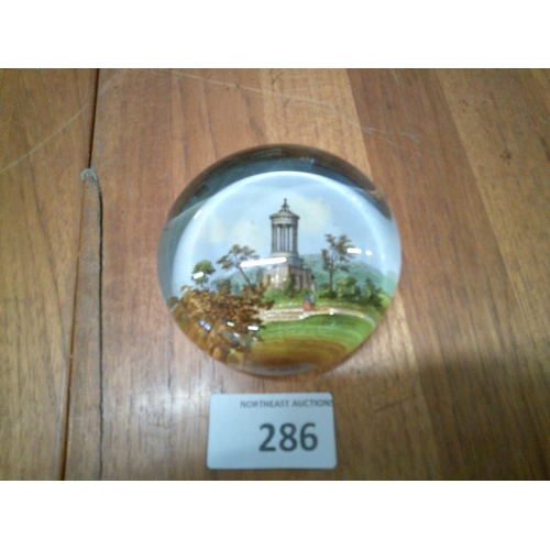 286 - Robbie Burns Memorial Monument Paperweight