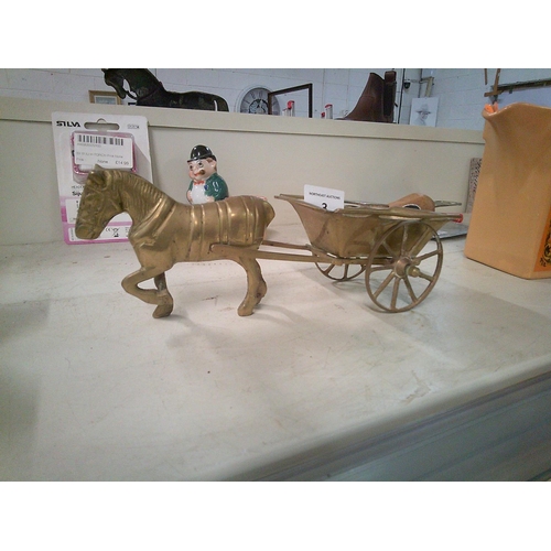 3 - Brass Horse & Cart