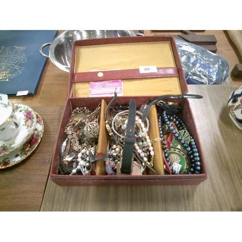 40 - Box of Costume Jewellery,Watches etc...