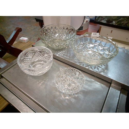 120 - Crystal & Glass Bowls x 4